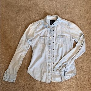 American Eagle Jean Button Up